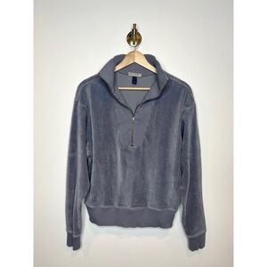 Universal Thread Velour Ribbed Half Zip Pullover